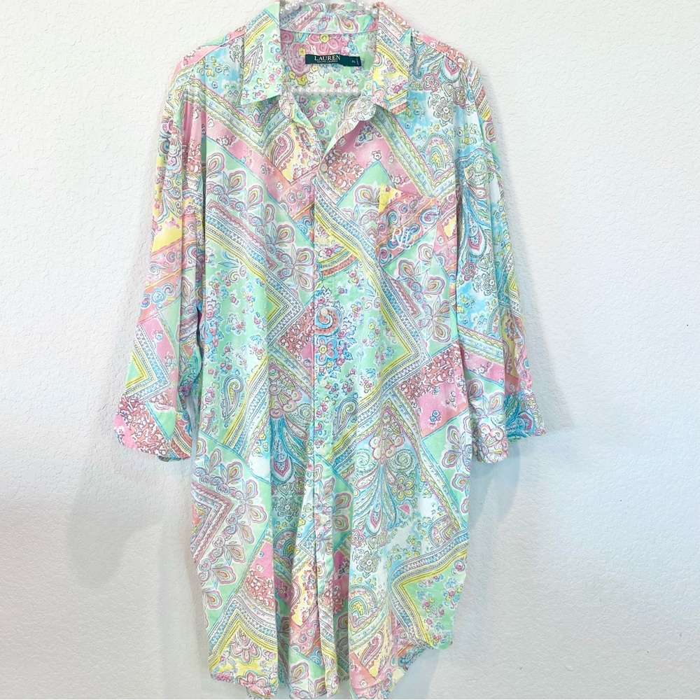 Lauren Ralph Lauren Pastel Paisley Nightgown